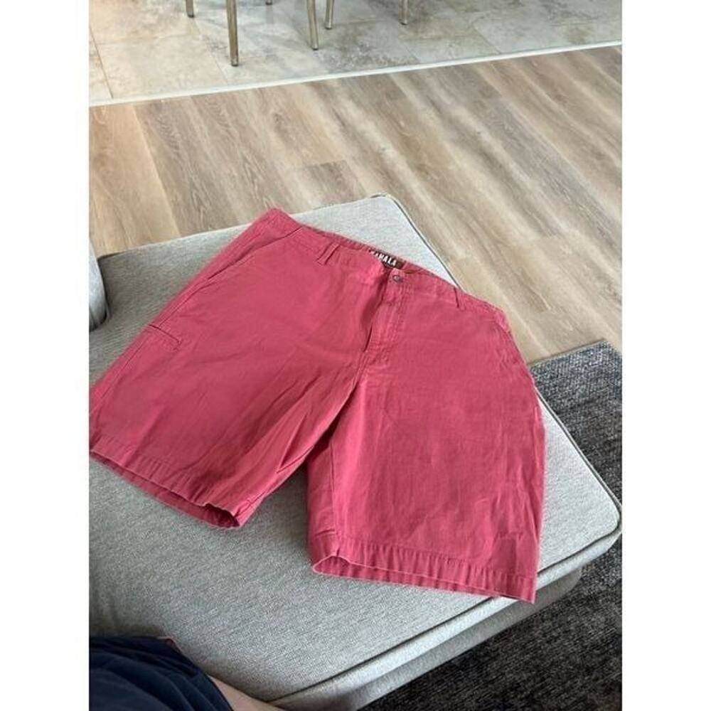 Kahala Tide Wash‎ Canvas Twill Chino Shorts •Men 40 Travel Vineyard Red